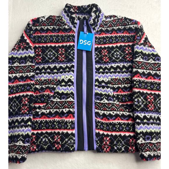 DSG Girl's Cozy Fleece Fair Isle Print - Size XL (16) - Picture 1 of 2